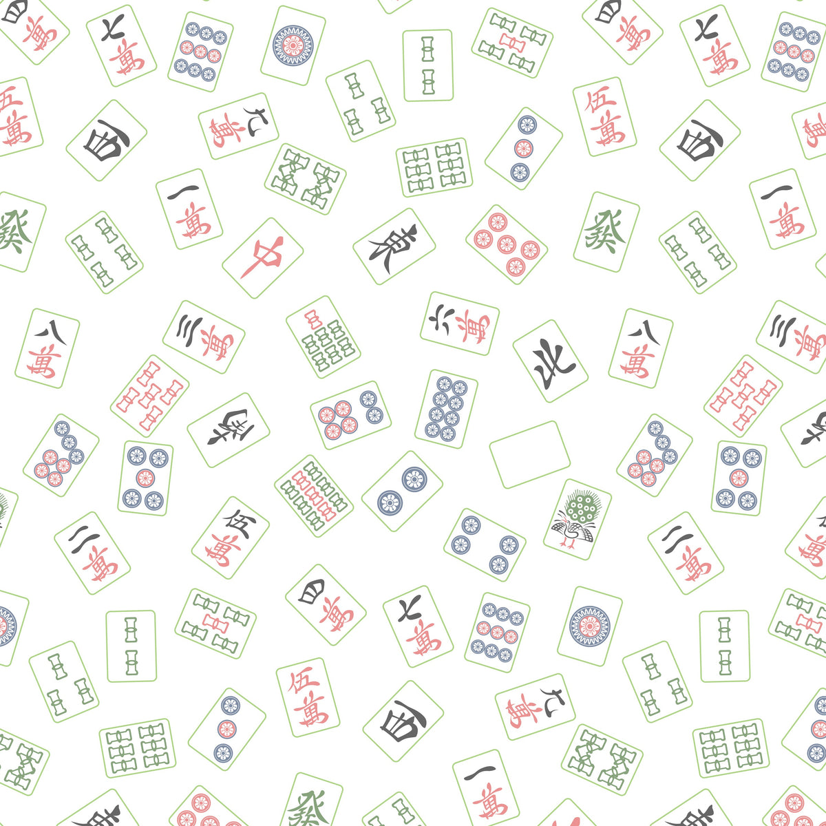Classic Pattern American Mahjong Acrylic Tiles Set