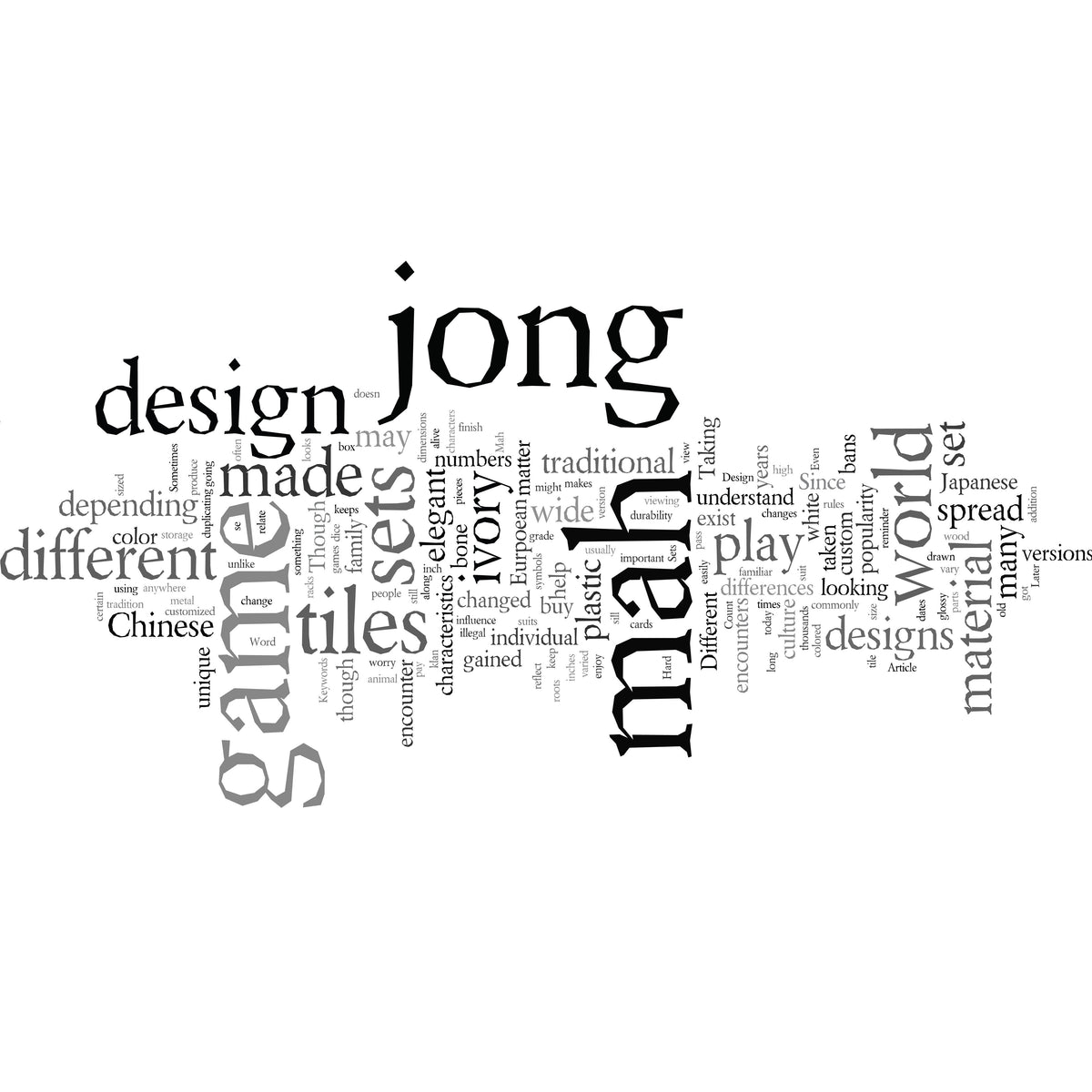 American Mahjong Set Design Art Print – Modern Typography Wall Decor