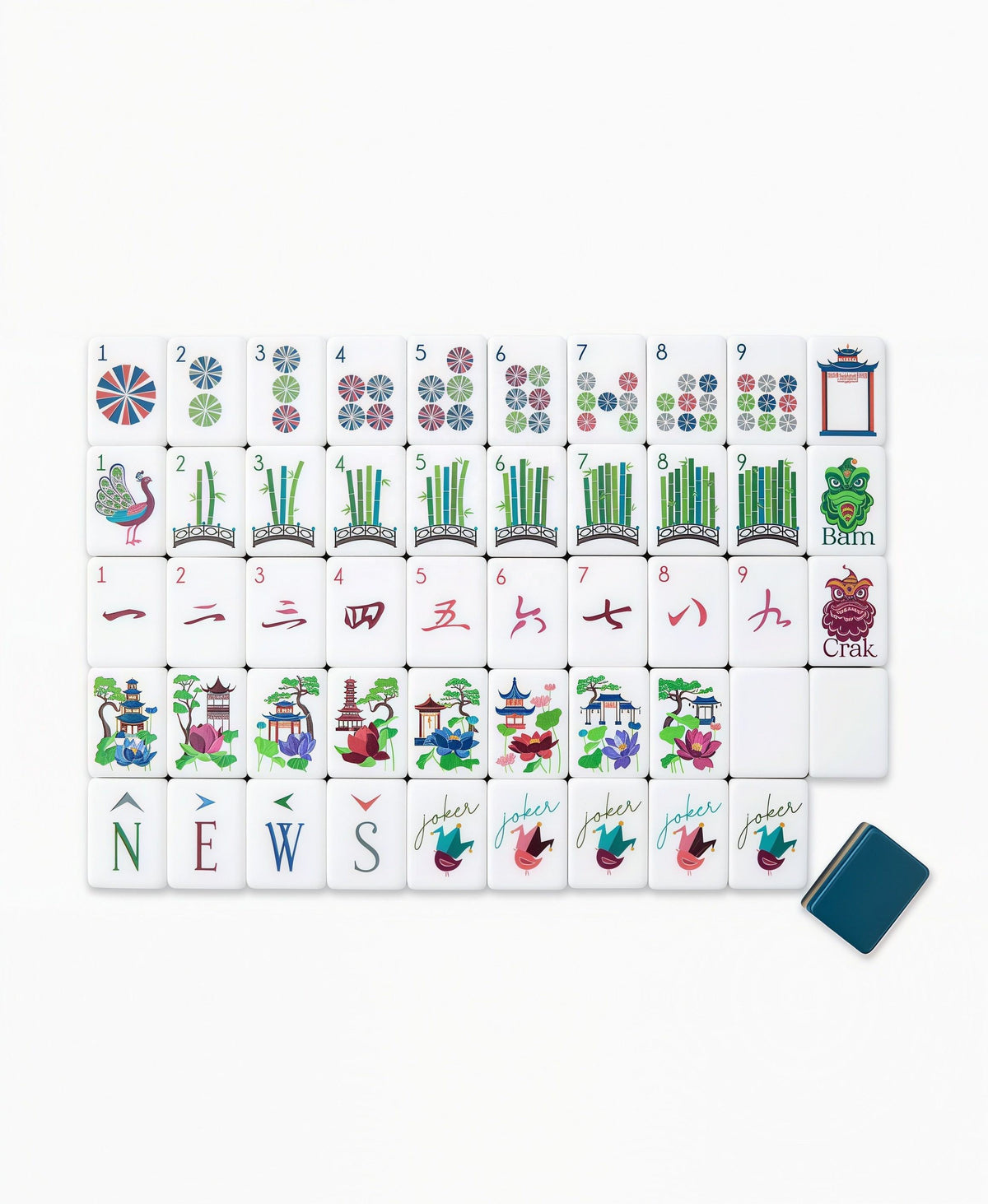 Custom Made 4 Layer American Mahjong Acrylic Tiles-Mock Jade